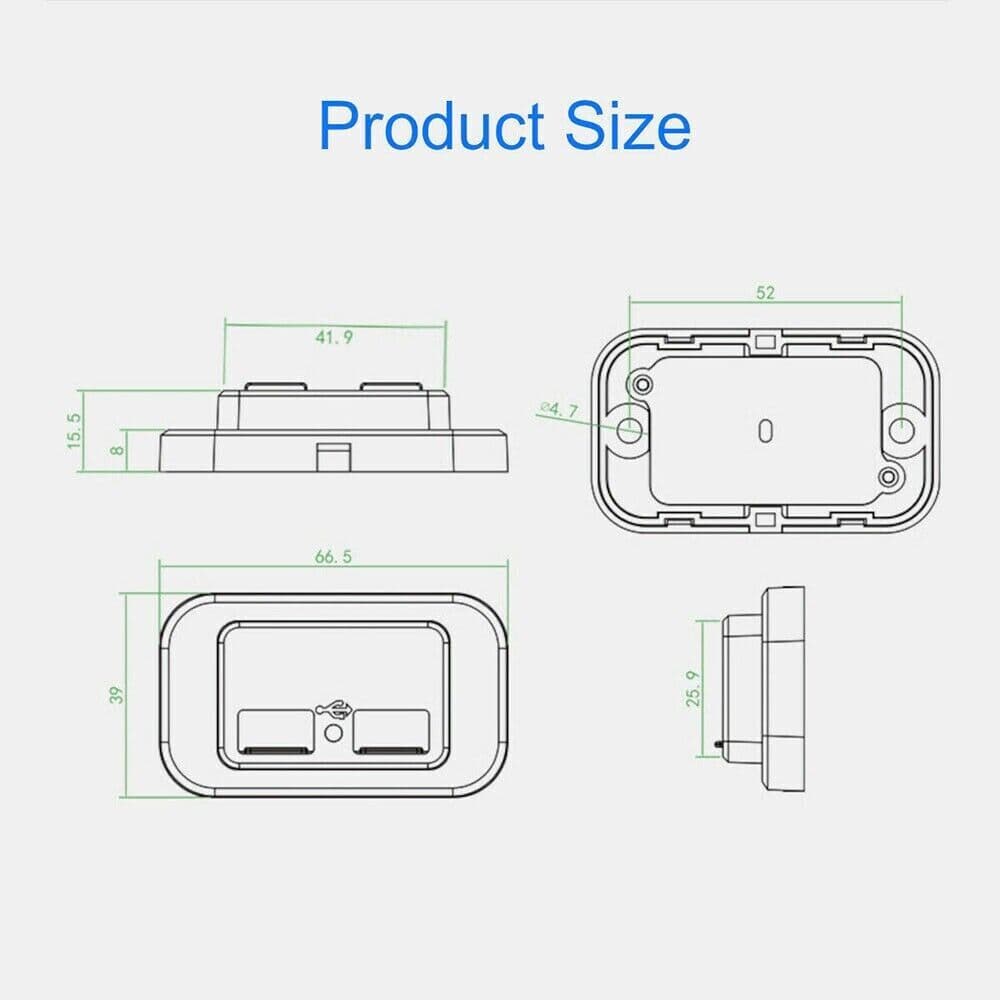 image-12-24V 4.8A Dual USB PD QC3.0 Car Boat RV Fast Charger Socket LED