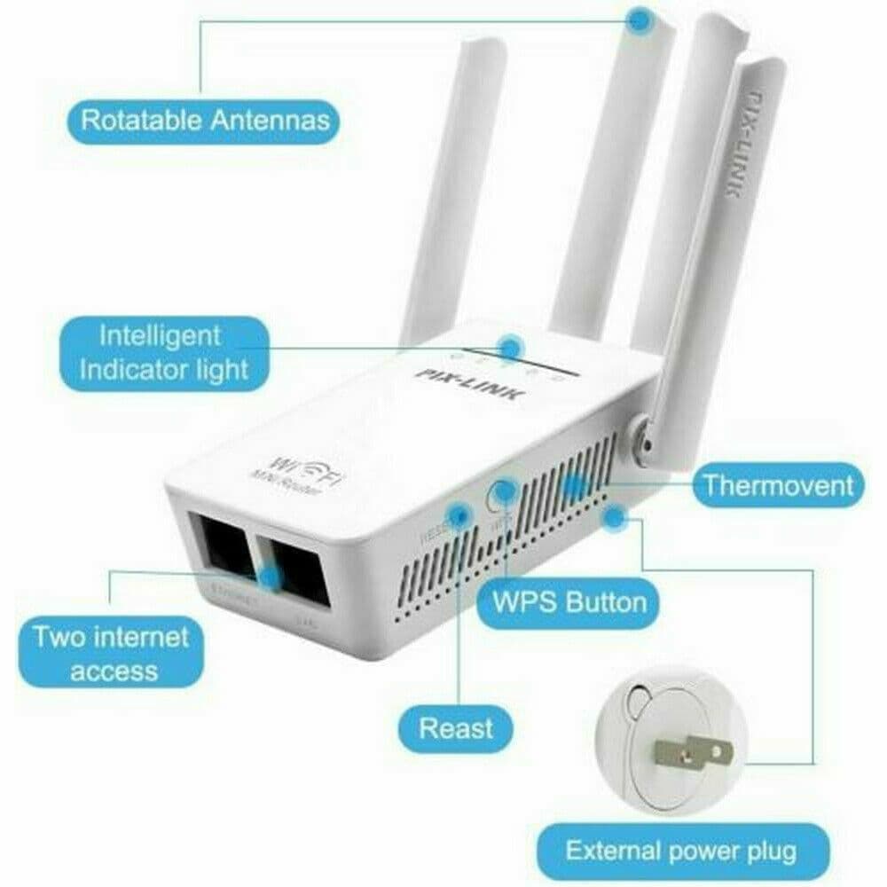 image-1200Mbps WiFi Range Extender Repeater Wireless Amplifier Router Signal