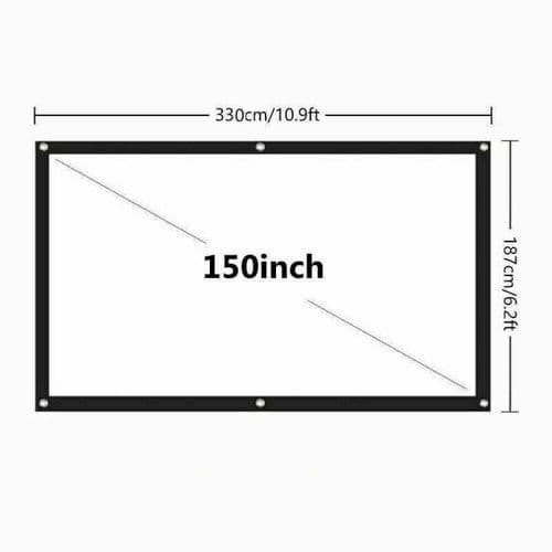 image-Portable Foldable Projector Screen 16:9 HD Outdoor Home Cinema Theater