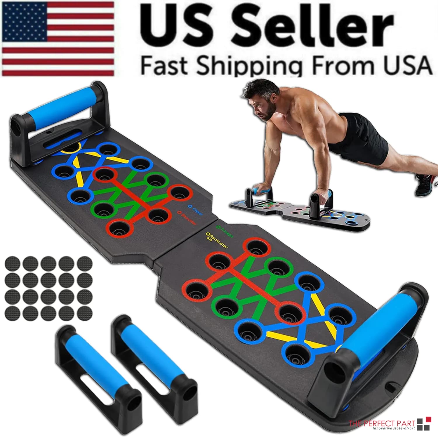 image-28 in 1 Push Up Rack Board System Fitness Workout Train Home Gym
