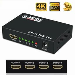 image-4 Port HDMI 4K Hub Multi Splitter & Amplifier For 3D HDTV 1080P 1X4 1