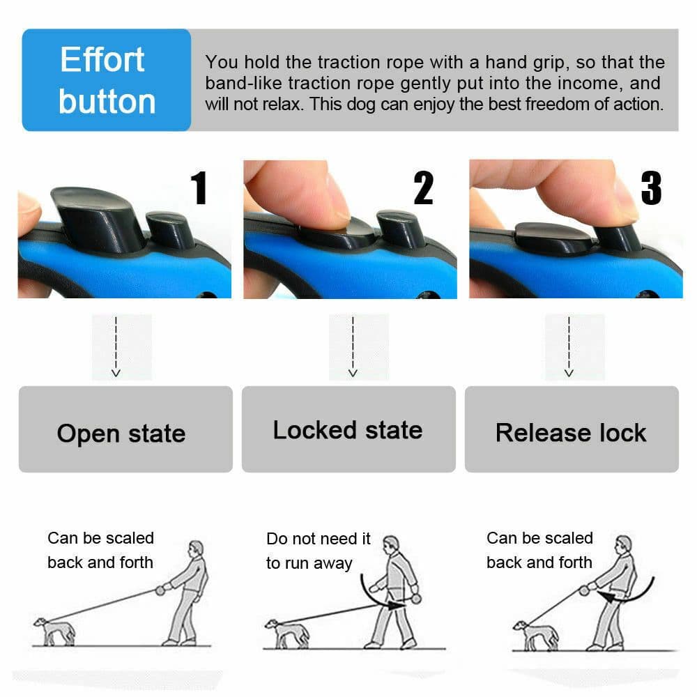 image-16.5FT Automatic Retractable Dog Leash Pet Collar Automatic Walking