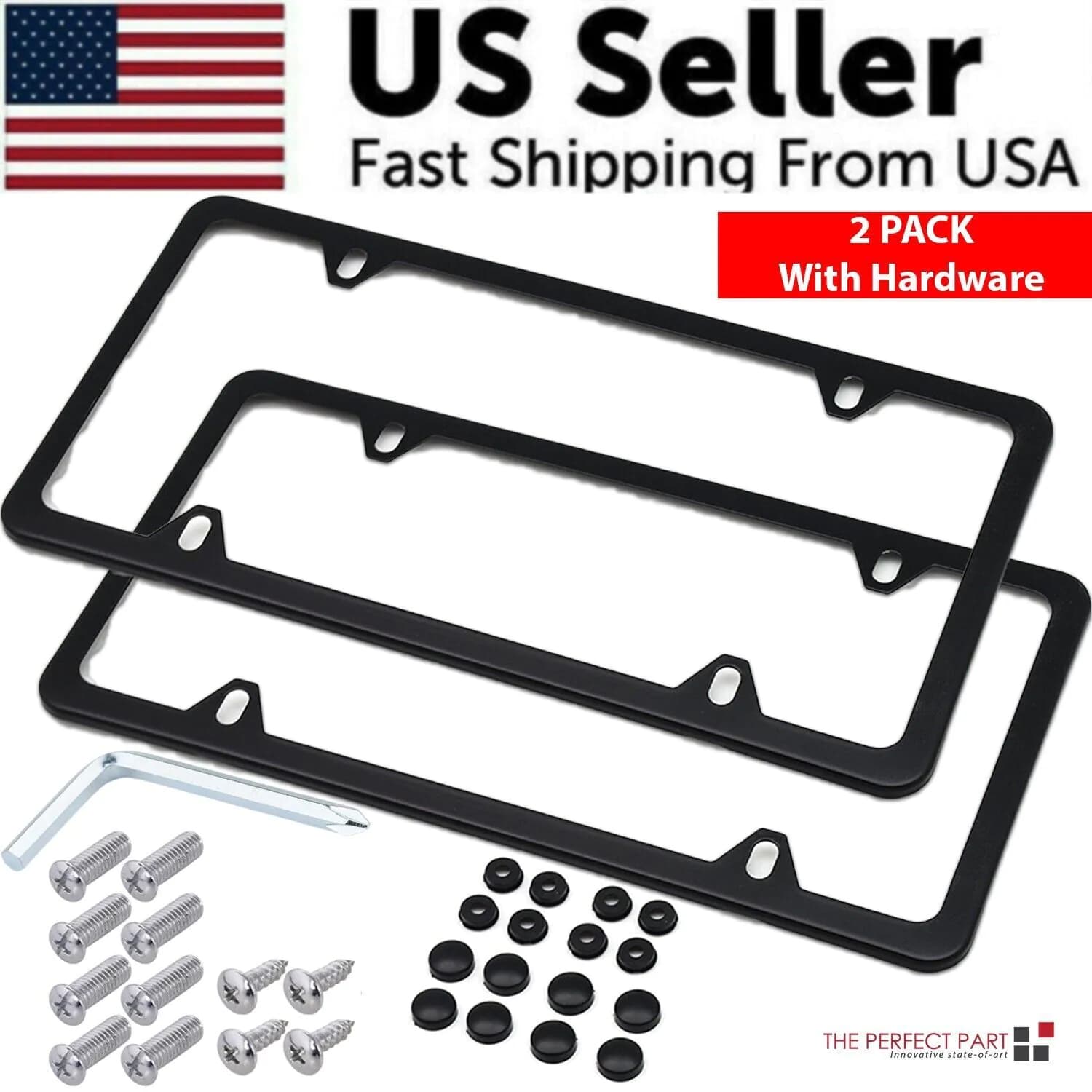 image-2x High Quality Stainless Steel Metal License Plate Frame Tag Cover