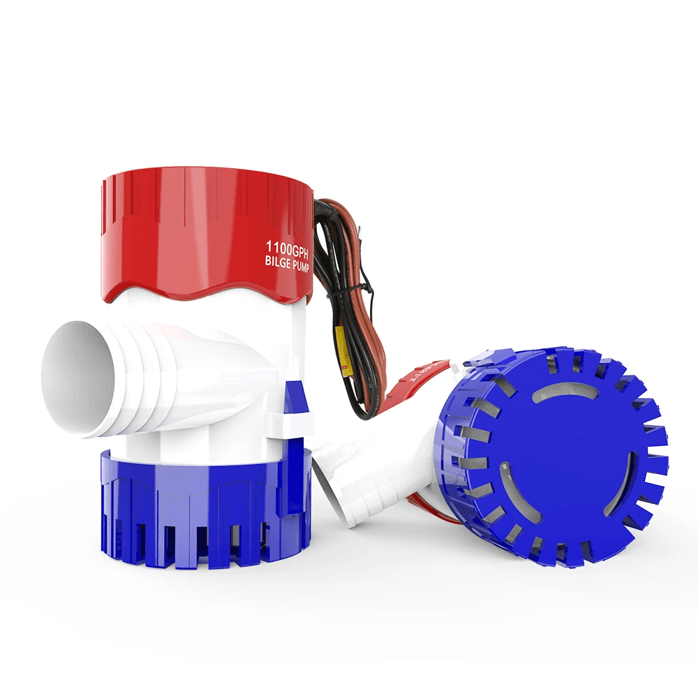 image-1100GPH 12V Electric Marine Submersible Bilge Sump Water Pump For Boat