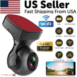image-170° WiFi Dash Cam Recorder Car Camera HD 1080P Car DVR Vehicle Video