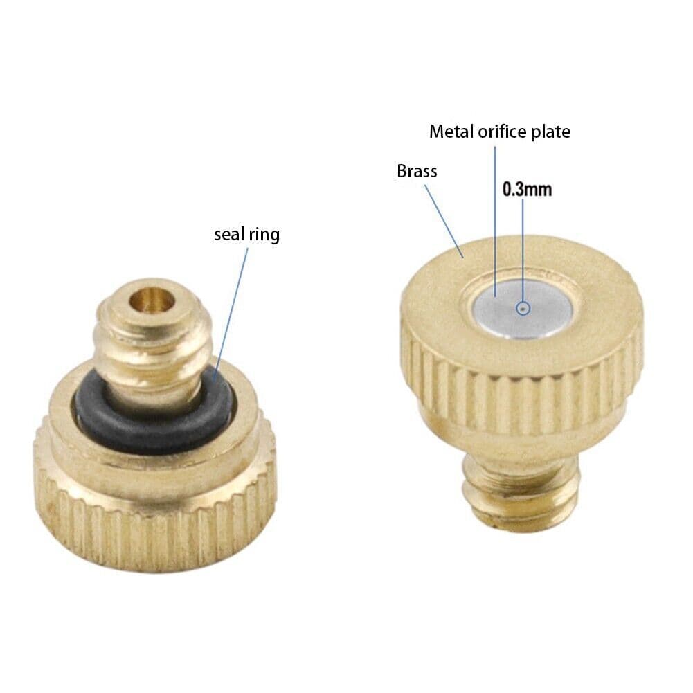 image-20x Brass Misting Nozzles Mister Sprinkler Outdoor Cooling System