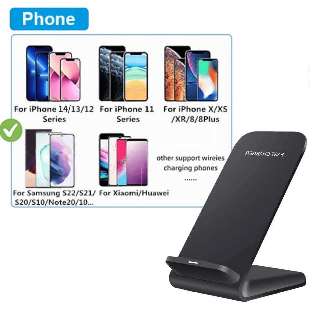 image-Qi Wireless Fast Charger Charging Pad Stand Dock For Samsung Galaxy