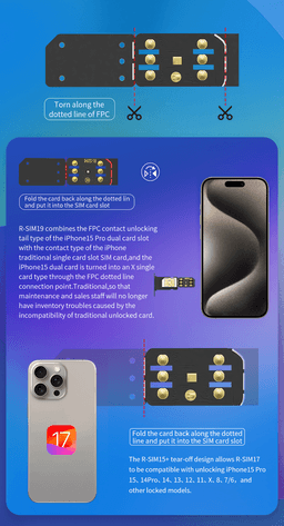 image-R-SIM19 NEW QPE Stable Unlock SIM Card For iPhone 15 Plus 14 13 Pro