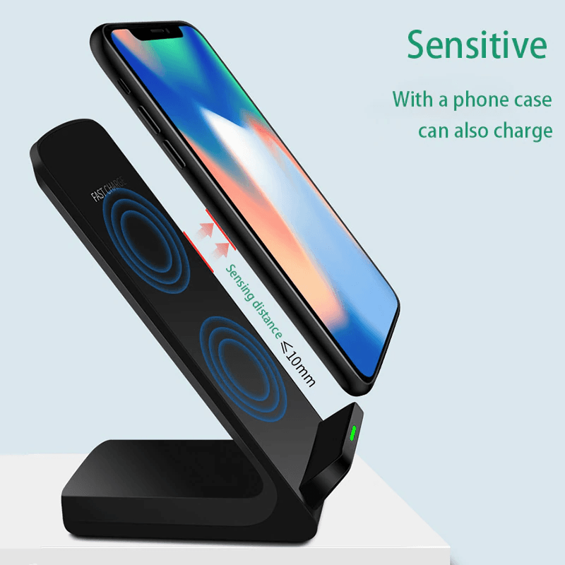 image-Qi Wireless Fast Charger Charging Pad Stand Dock For Samsung Galaxy