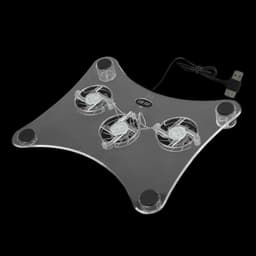 image-3 Fans USB Cooler Cooling Pad Stand LED Light Radiator For Laptop PC
