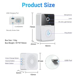 image-Wireless Security Smart WiFi Doorbell Intercom Video Camera Door Ring