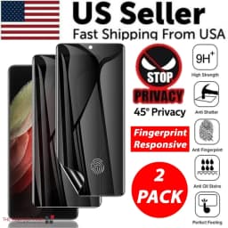 image-2-Pack Anti-Spy Privacy Hydrogel Screen Protector For Samsung S23