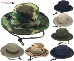 image-Boonie Bucket Hats Outdoor Fishing Hunting Wide Brim Mesh Camo Safari