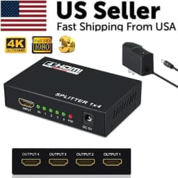 image-4 Port HDMI 4K Hub Multi Splitter & Amplifier For 3D HDTV 1080P 1X4 1