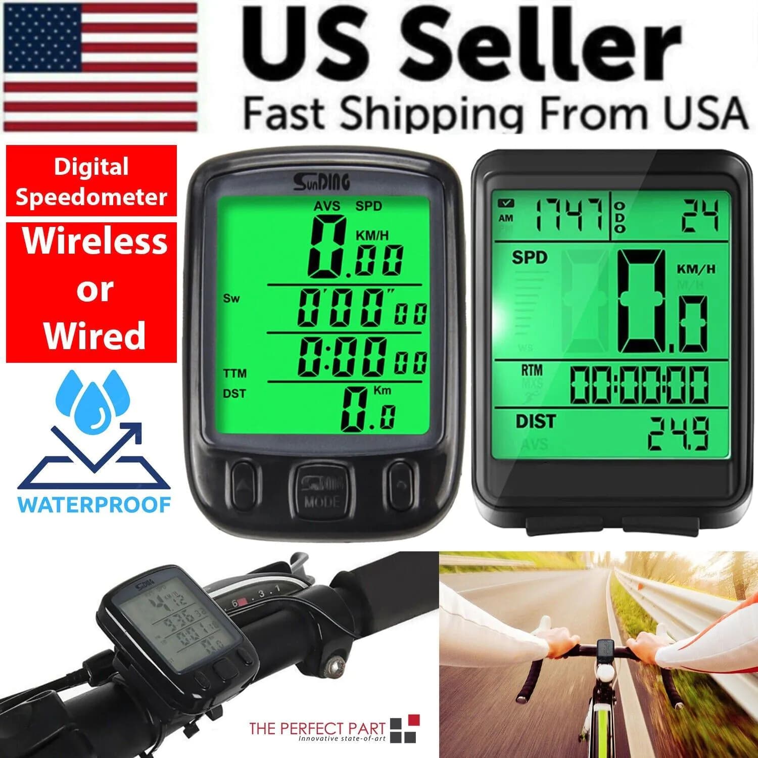 image-Bike Bicycle Speedometer Cycle Digital Odometer Computer Waterproof