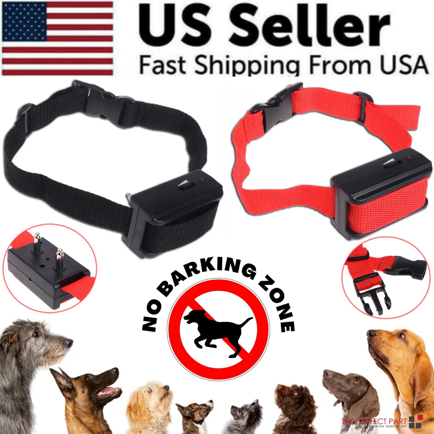 image-Automatic Anti Bark Barking Dog Shock Control COLLAR Device Small