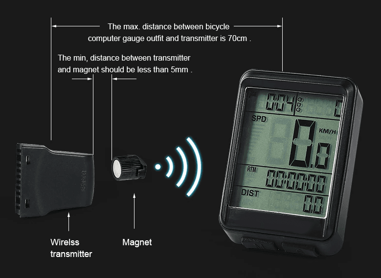 image-Bike Bicycle Speedometer Cycle Digital Odometer Computer Waterproof
