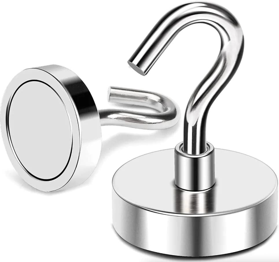 image-10 Pack Dia Strong Magnetic Hook Hanger N52 Neodymium Clamping Magnet