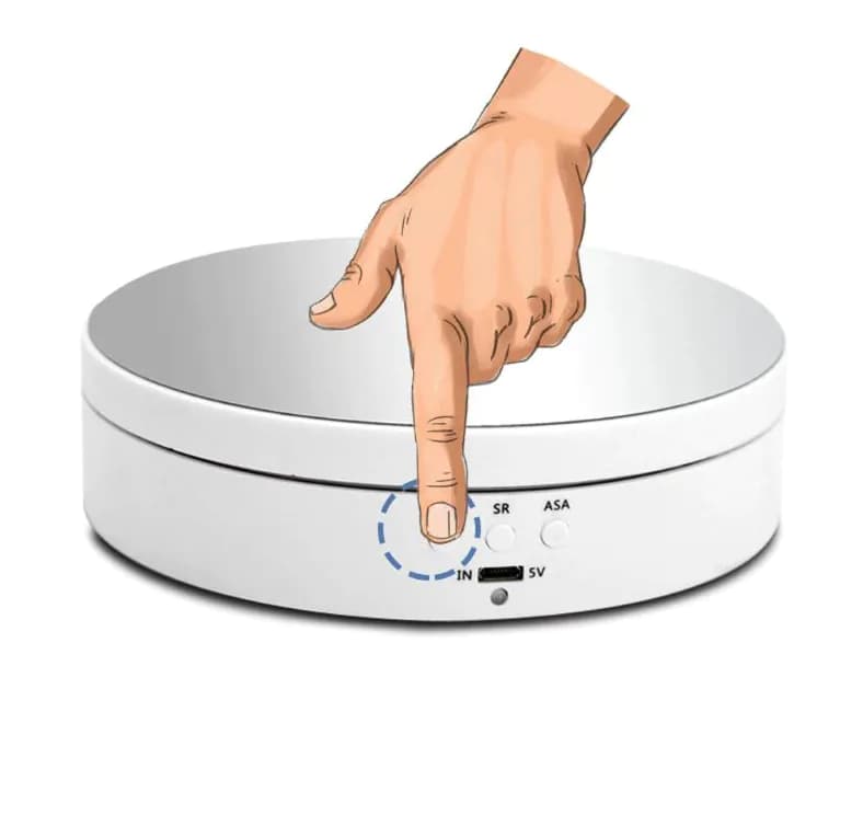 image-360° Electric Motorized Rotating Display Stand Jewelry Photography