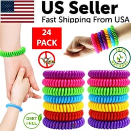 image-24 Pack Anti Bug Insect Pest Repellent Bracelet Wrist Band Natural
