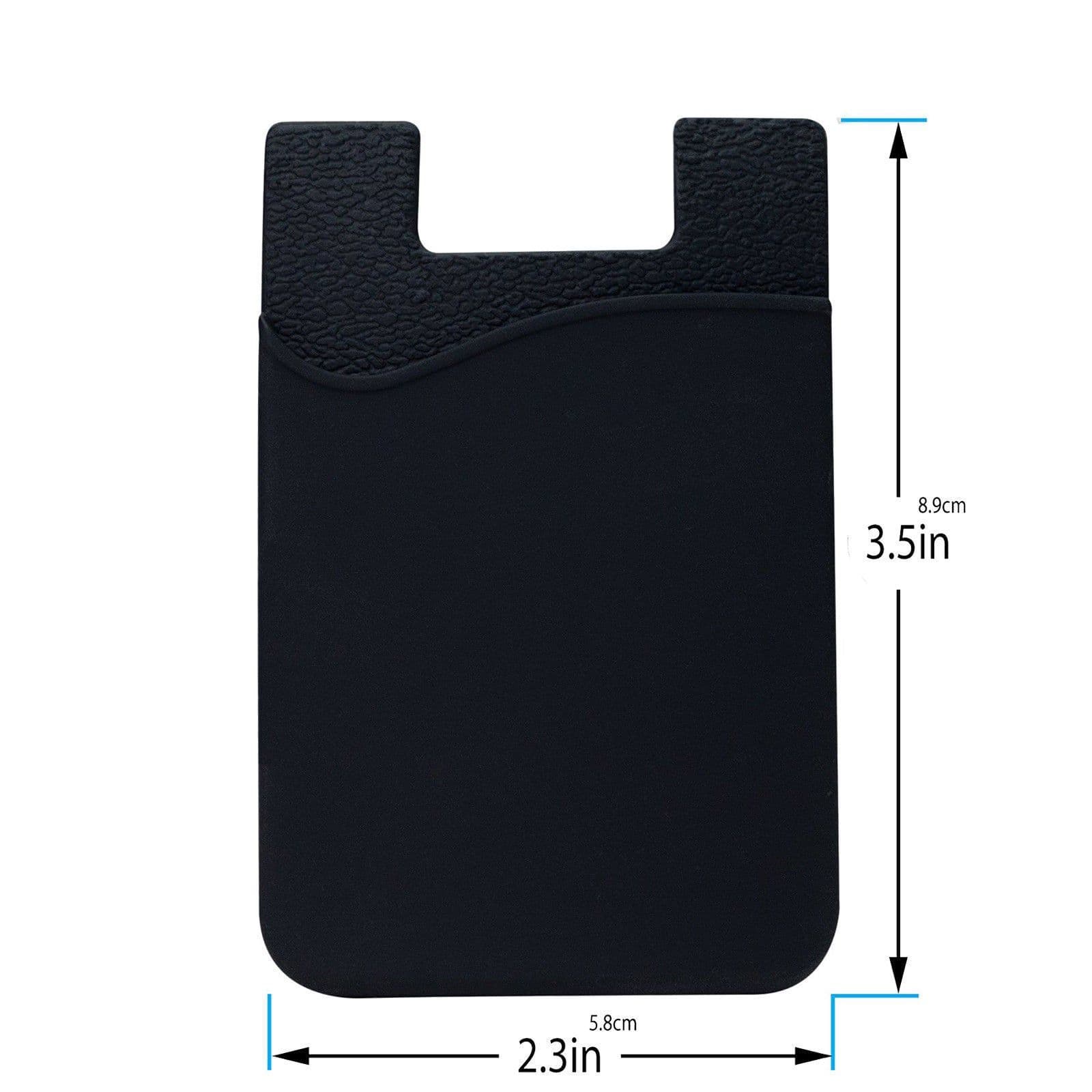 image-5x Silicone Credit Card Holder Cell Phone Wallet Pocket Sticker