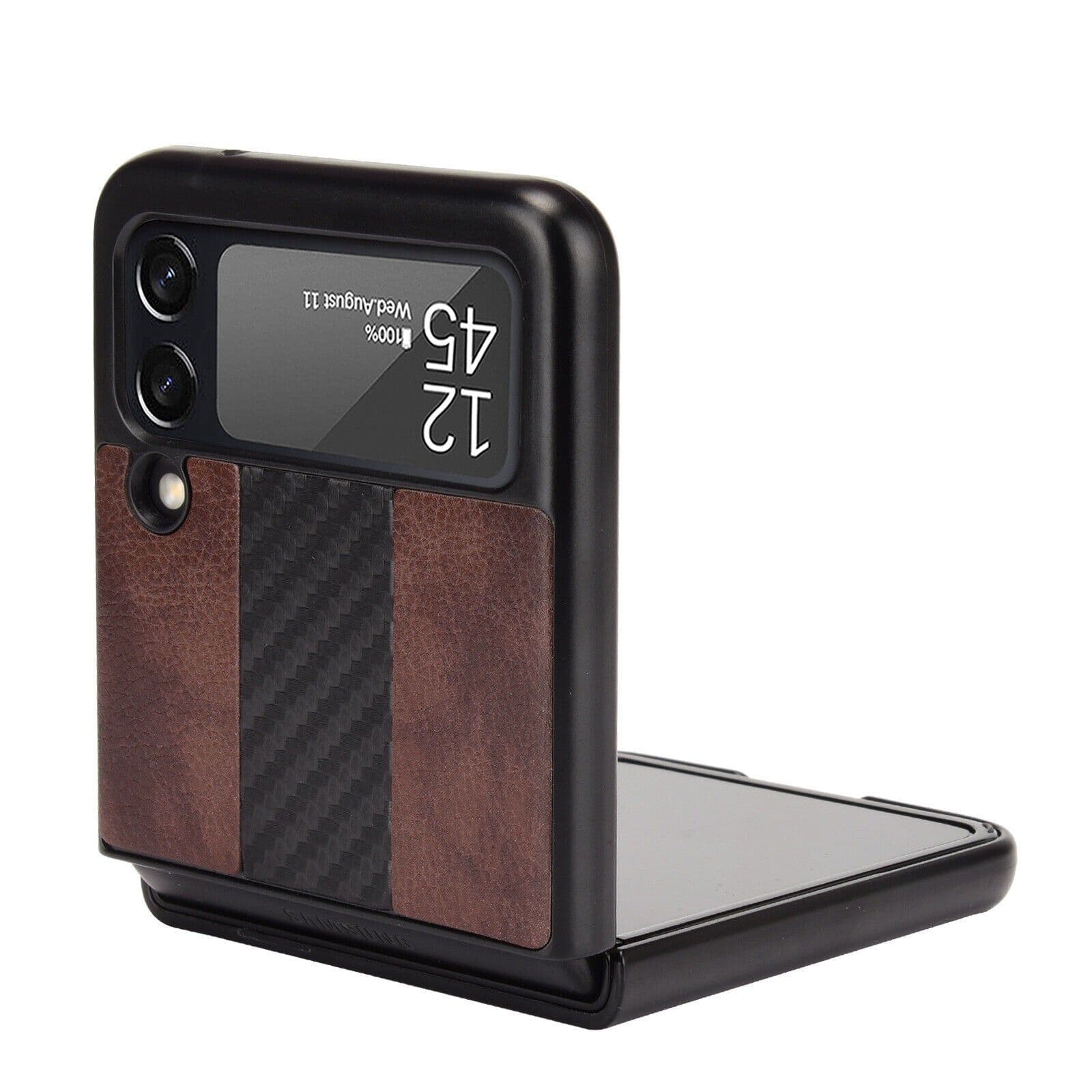 image-For Samsung Galaxy Z Flip 3 5G Slim Folding Leather Shockproof Phone
