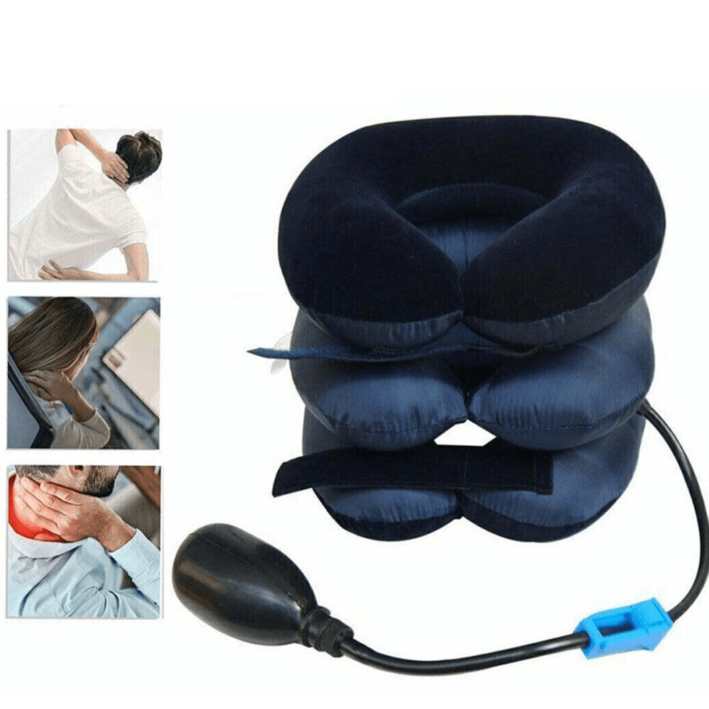 image-Cervical Neck Traction Device Collar Brace Support Pain Relief