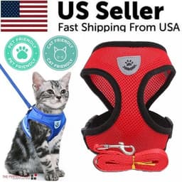 image-Cat Dog Pet Harness Adjustable Control Vest Dogs Reflective S M L XL
