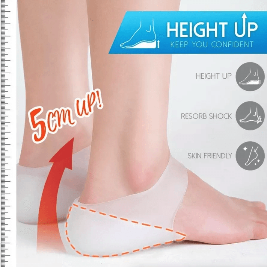 image-Concealed Footbed Enhancers Invisible Height Increase Silicone Insoles