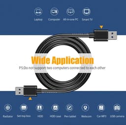 image-USB 3.0 A Male to A Male Cable Data Transfer Super Speed Power Charger