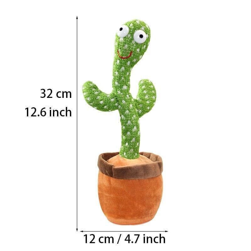 image-Dancing Cactus Plush Toy Doll Electronic Recording Shake With Song