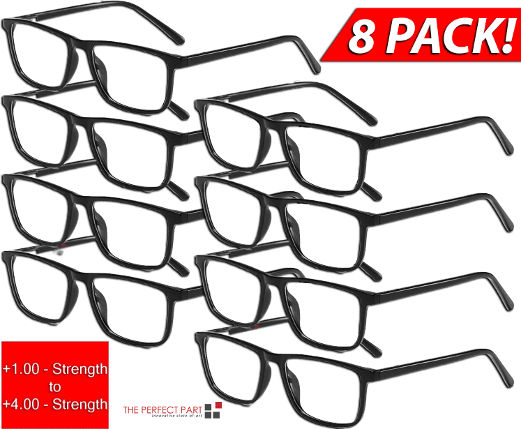 image-Reading Glasses Mens Womens Unisex Readers Eyeglasses 8 Pack Glasses
