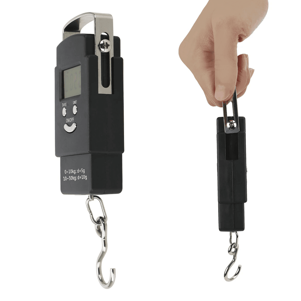 image-Portable Fish Scale Travel LCD Digital Hanging Luggage Electronic