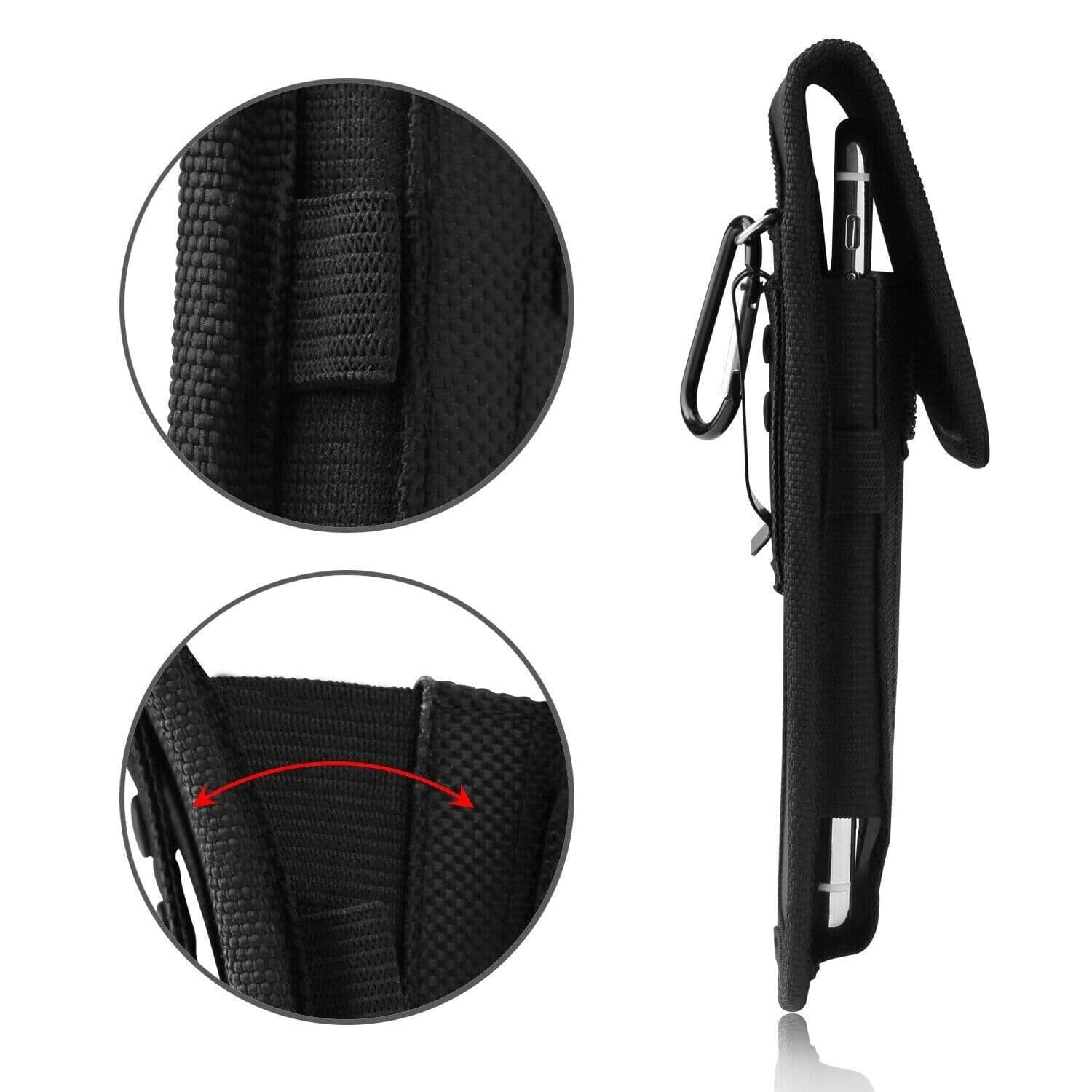 image-Vertical Cell Phone Holster Pouch Wallet Case With Belt Clip For