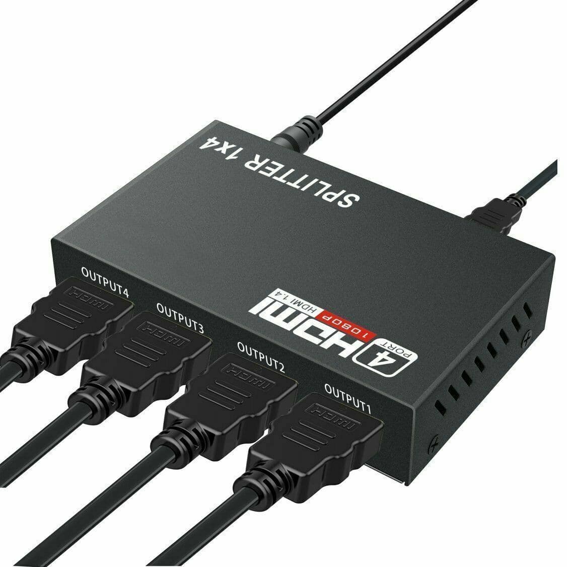 image-4 Port HDMI 4K Hub Multi Splitter & Amplifier For 3D HDTV 1080P 1X4 1