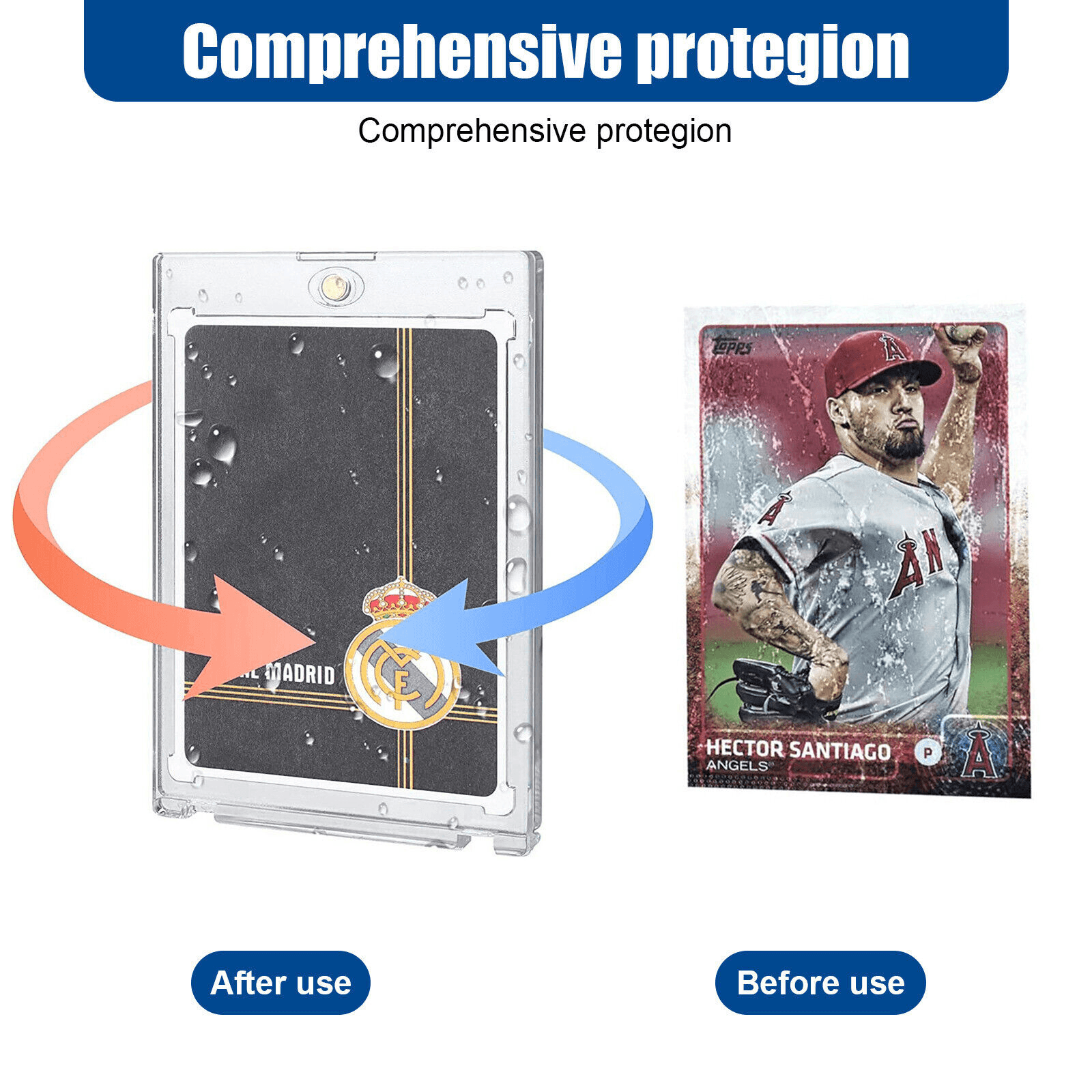 image-30 Pack Magnetic Trading Sports Card Holders 35pt One-Touch Hard UV