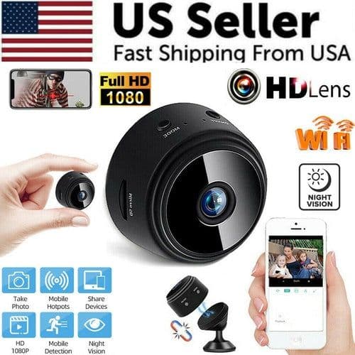 image-Mini Hidden Spy Nanny Camera Wireless Nanny Cam WiFi Home Security HD