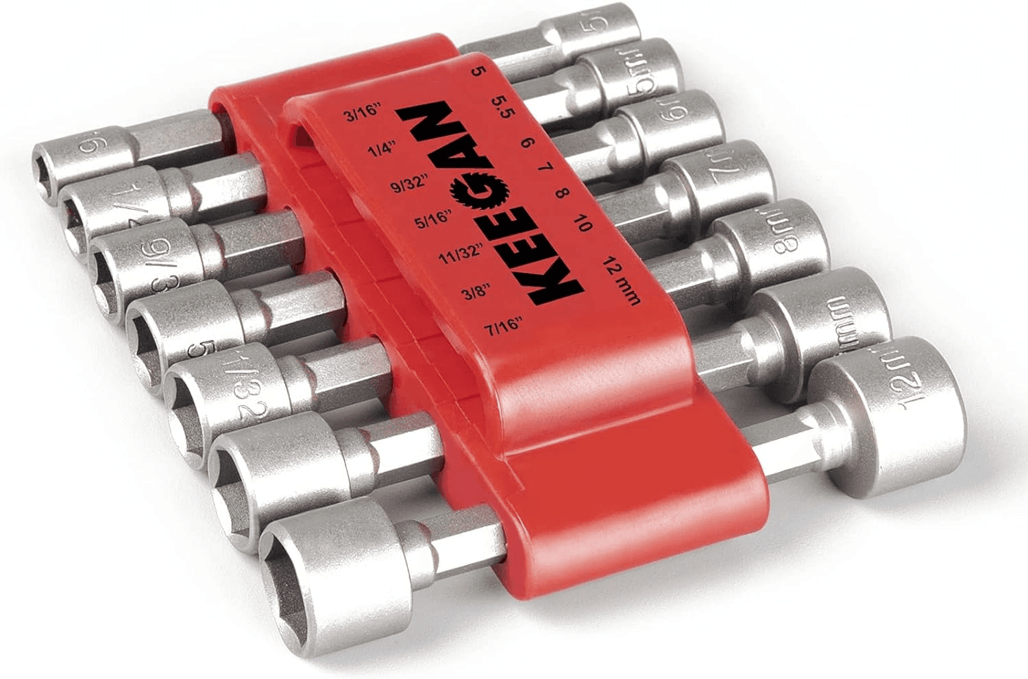 image-14 PCS Power Nut Driver Bit Set Quick Change MM & SAE Impact 1/4" Hex