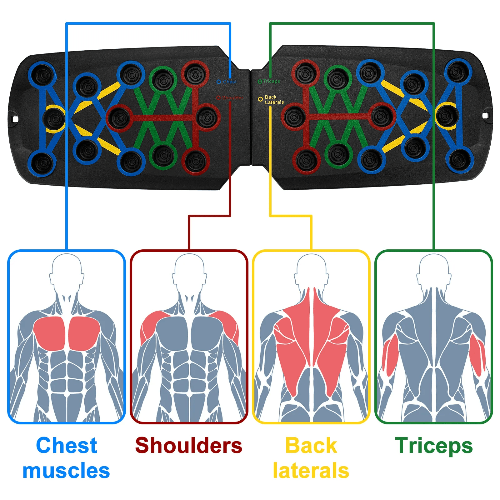 image-28 in 1 Push Up Rack Board System Fitness Workout Train Home Gym