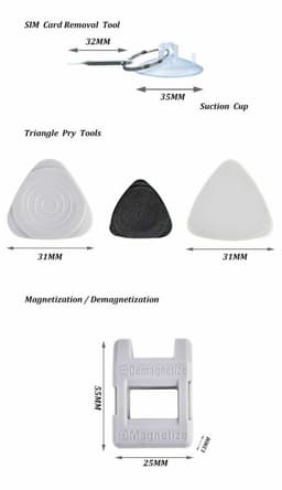 image-Magnetic Screwdriver Bit Set For iPhone Macbook Tool Kit Set Repair