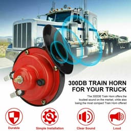 image-2PC 12V 300DB Super Loud Train Air Horn Waterproof Motorcycle Car