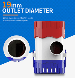 image-1100GPH 12V Electric Marine Submersible Bilge Sump Water Pump For Boat
