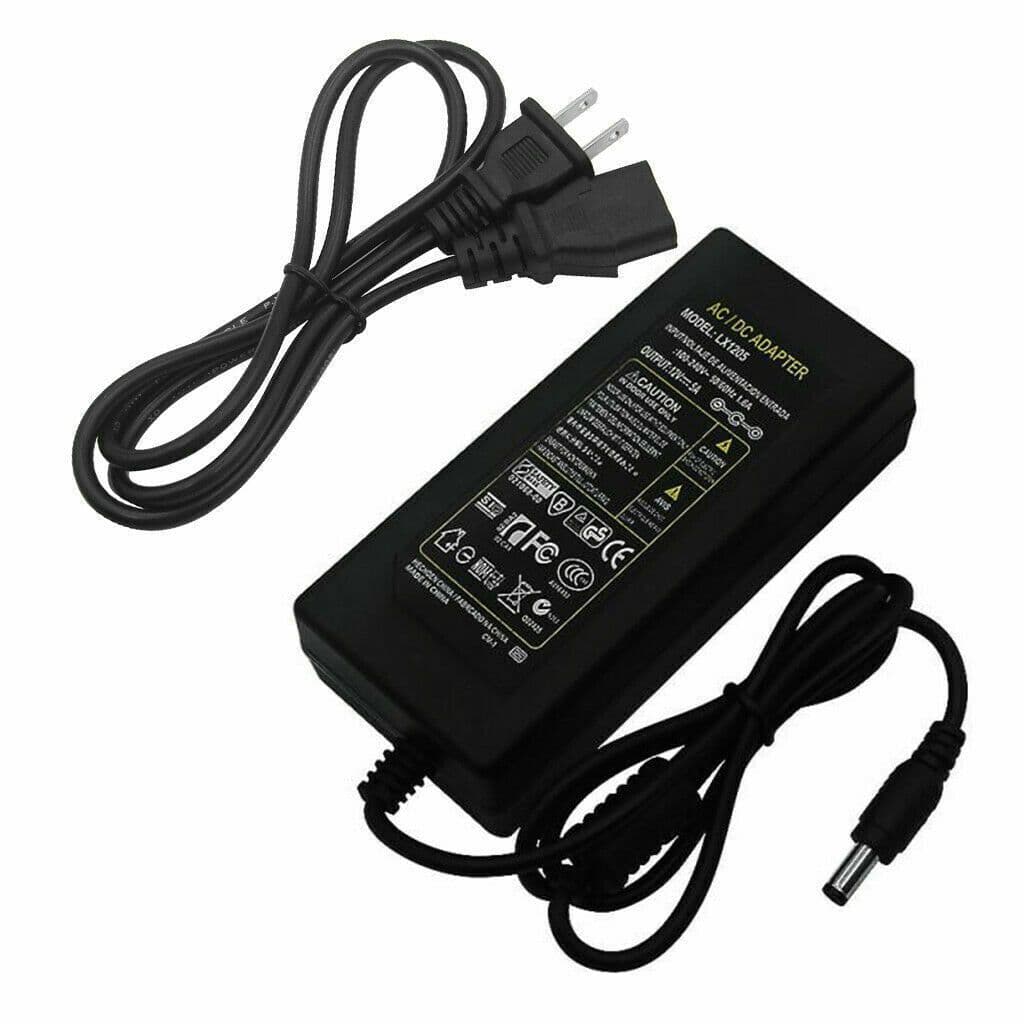 image-12V 5A 5 AMP 60W DC Power Supply Adapter Transformer LED Strip CCTV PC