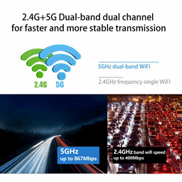 image-1300Mbps USB3.0 Wireless WiFi Adapter Dongle Dual Band 5G/2.4G Desktop