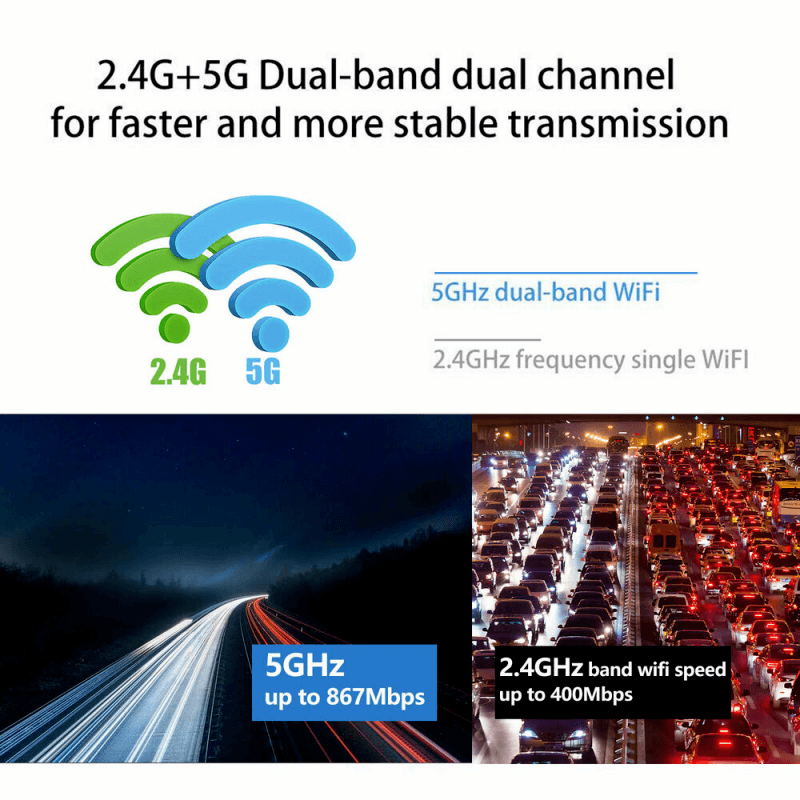 image-1300Mbps USB3.0 Wireless WiFi Adapter Dongle Dual Band 5G/2.4G Desktop