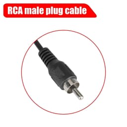 image-2-Pack 10 FT RCA Male Plug to Bare Wire Audio Speaker Subwoofer HDTV