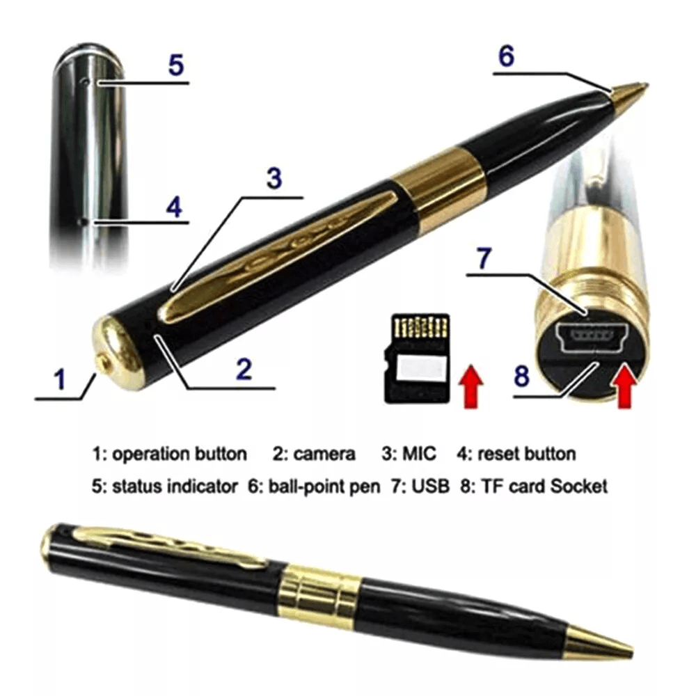 image-Pen Camera Cam Mini Hidden Pocket Audio Video Recorder DVR Security