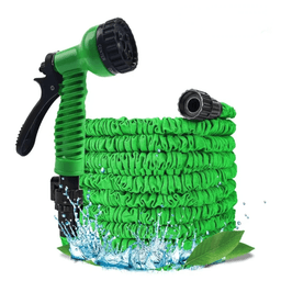 image-Expanding Expandable Flexible Garden Water Hose w Spray Nozzle 25, 50,
