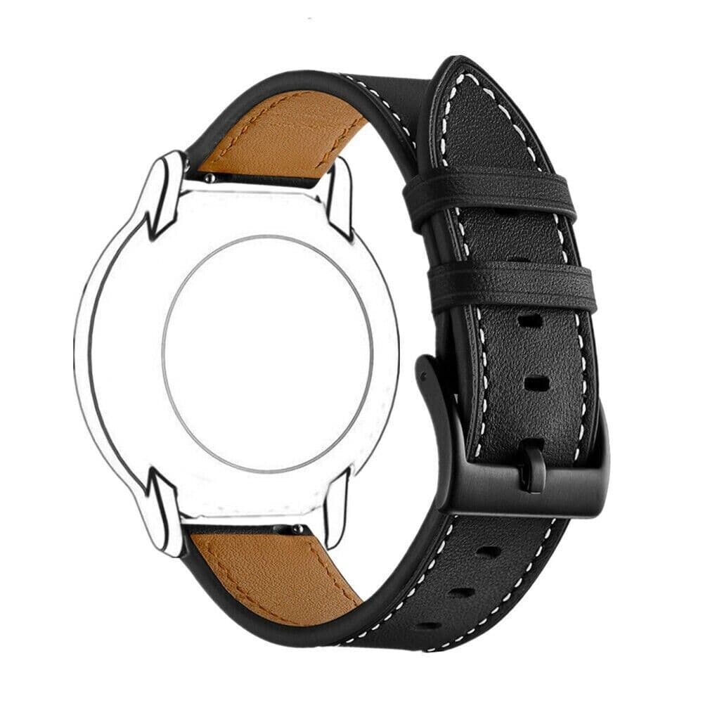 image-18mm 20mm 22mm Classic Genuine Leather Watch Band Strap Quick Release