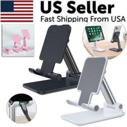 image-Adjustable Cell Phone Tablet Stand Desktop Holder Mount Mobile Phone